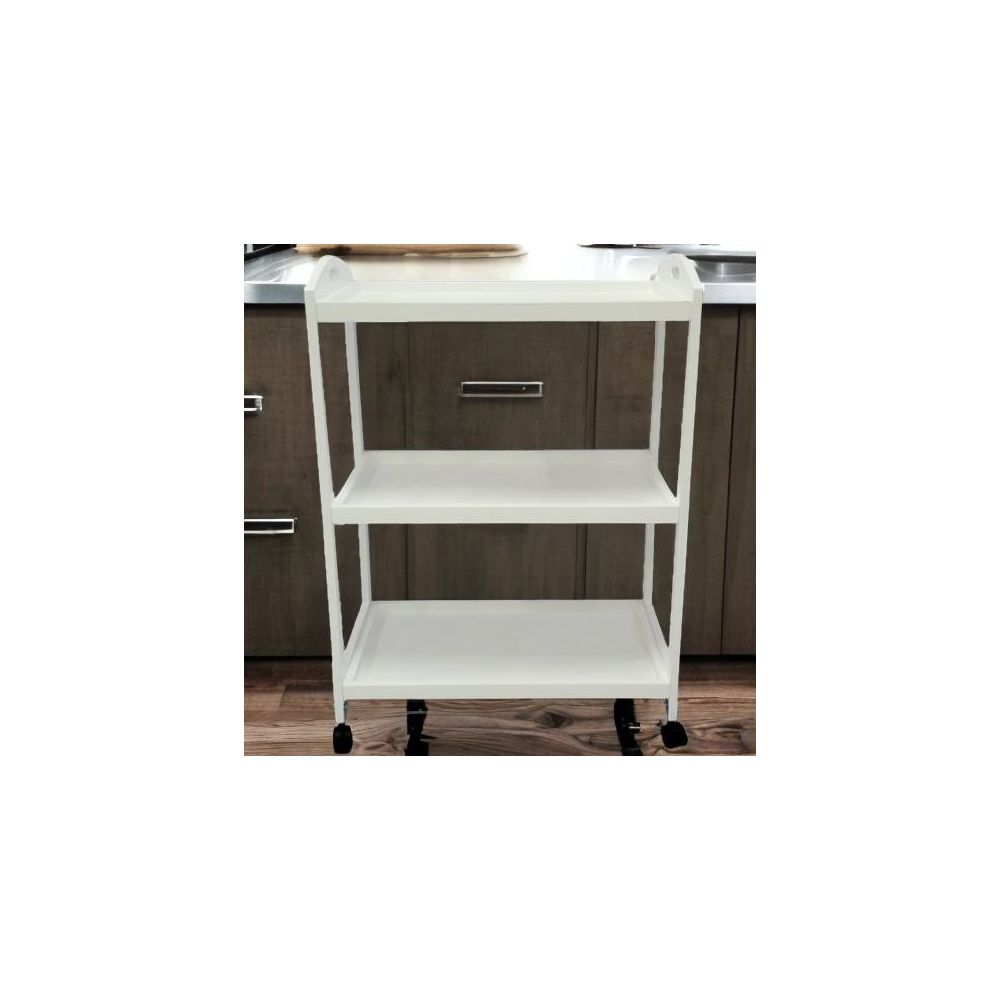Camarera, Carro de Servicio con Ruedas Color Blanco 60x33x85 - ¡Perfecto para Tu Casa o Negocio!