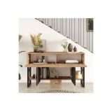 Buffet Diseño Moderno Natural-Negro con 4 Puertas