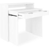 Mesa Escritorio Extensible, Consola Extensible,Color Blanco, Medidas: 90 cm (Largo) x 33-63,4 cm (Ancho) x 87,5 cm (Alto)