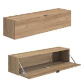 Meyvaser Mueble de salón y TV Conjunto muebles de salón apilable 196 Cm Ancho Color Madera y Blanco