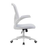 Silla de Oficina Ergonómica con Respaldo en Tejido 3D Blanco, Ajustable en Altura - Medidas 63x58x99,5-190,5 cm