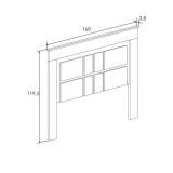 Pack Cabecero de 160 x 120 cm + 2 Mesitas de Noche de 3 Cajones|Color Mauvella Rayas (para Cama de 135-140 o 160)