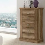 Pack Cabecero de 110 x 120 cm + 1 Mesita de Noche + Sinfonier, Color Cañón (para Cama de 135-140 o 160)