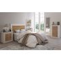 Pack de Dormitorio con Cabecero de 160 x 120 cm + 2 Mesitas de Noche + Sinfonier | Color Andersen Pino